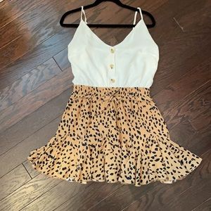 Main Strip Leopard Dress/ Skort